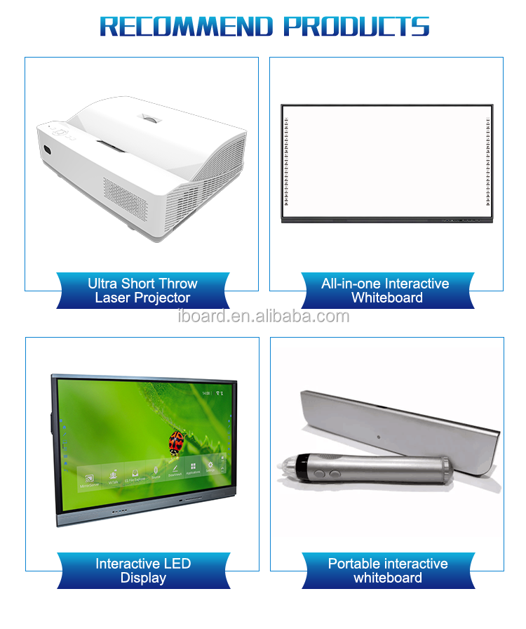 iBoard Factory Digital Smart Whiteboard Aluminum Frame Nano Ceramic Surface For Classroom Teaching Touch Panel Interactive Whiteboard