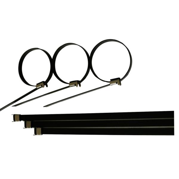 5.6x300mm Stainless Steel Zip Ties Exhaust Pipe Header PVC Coated SS Cable Ties