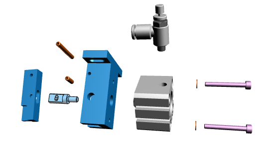 El cilindro SMC del aire agarra a Assy Sharpener Flow Cntrl 90721002 conveniente para el modelo