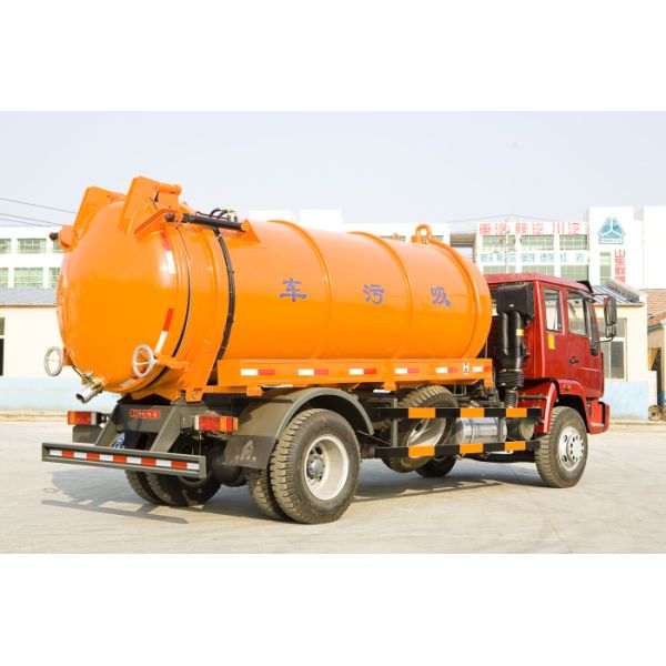 290hp multicolor del camión de la succión de las aguas residuales del motor del EURO II opcional con el sistema de la elevación