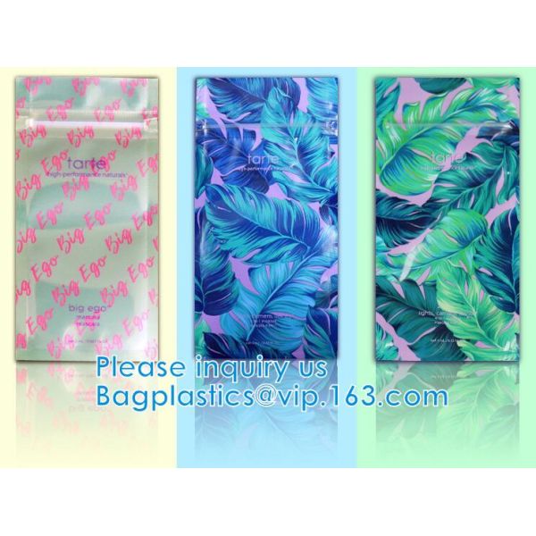 Smell Proof Mylar Zip Lock Stand Up Pouches Aluminum Foil Metallic Gold Logo Custom Printed Herbal Dried Bags