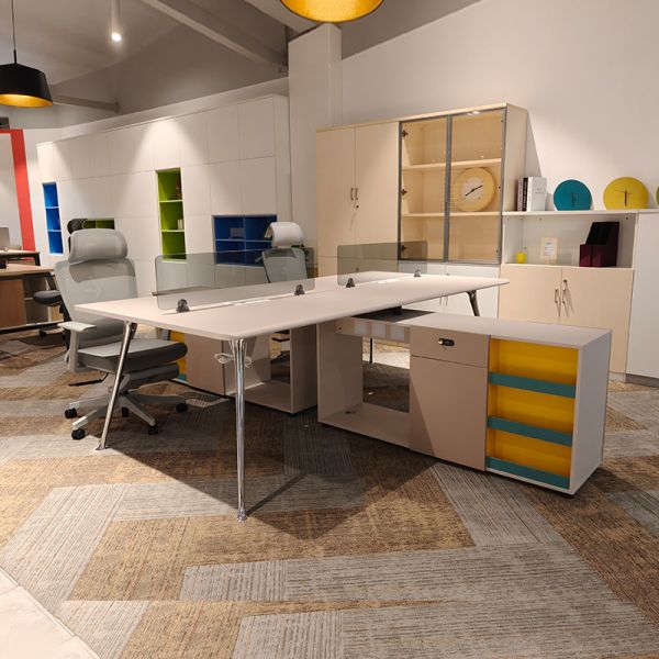 High Quality Modular Office Wooden Desk For 4 Person Office Desk Set