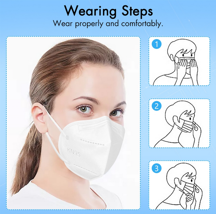 Melt Blown Fabric 4 Layer BFE 99% Kn95 Earloop Mask