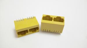 Pin fêmea do grau 8 do porto RJ45 Jack 180 do amarelo 2 sem diodo emissor de luz