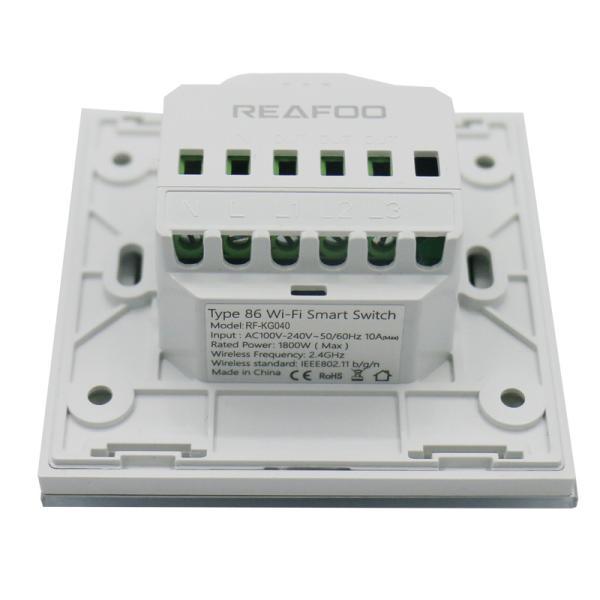 Tuya App Remote Control 3 Gang Wifi Light Switch With Time Scheduling Function