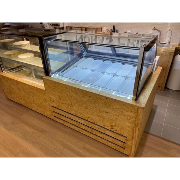Ice Cream Popsicle Display Freezer Italy Style with Back Sliding Door