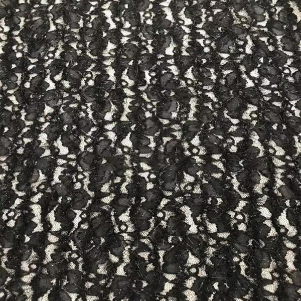 100% Polyester Embroidery French Net Lace Fabric 145cm For Dresses Sustainable