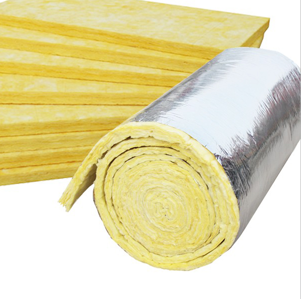 Low Thermal Conductivity Fiberglass Glass Wool Blanket Heat Insulation Roll For