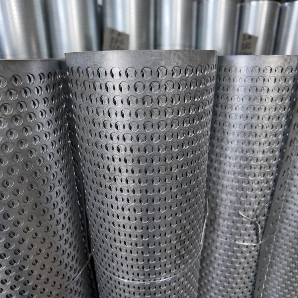 316L Perforated Stainless Steel Cylinder with 10mm Holes Corrosion Resistant
