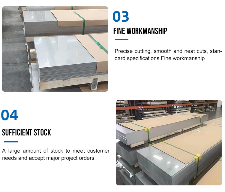 2B 2K 4K 8K 201 304 316 Stainless Steel Plate SS Sheet Plate With Custom Made