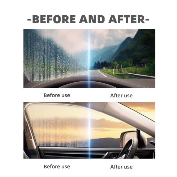 Limpiador de cristales para coche de 180 ml, cristal universal espumoso, antivaho instantáneo, antiempañamiento para coches