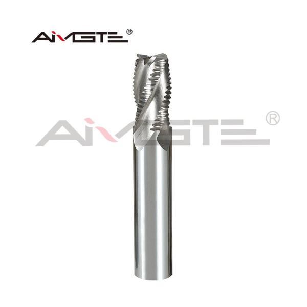 4 Flute Carbide Roughing End Mill High Feed Serrated End Mill h6 For Steel / Stainless