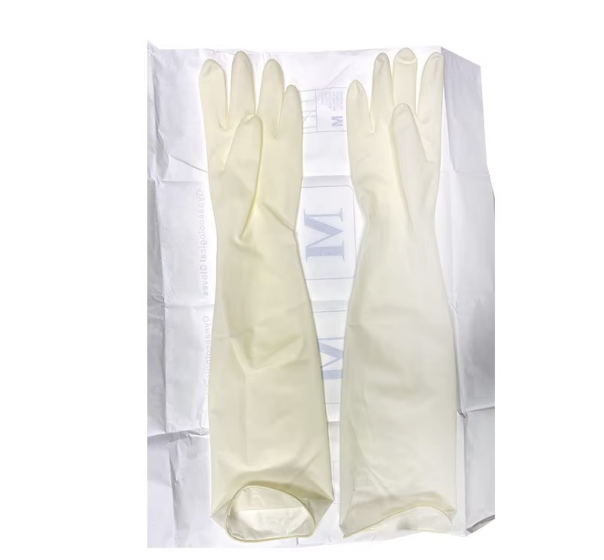 Produits de protection médicale en latex stérile Gants gynécologiques taille M