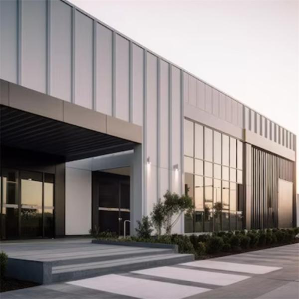 Steel Portal Frame For Steel Structure Office Building Within Aluminum Windows