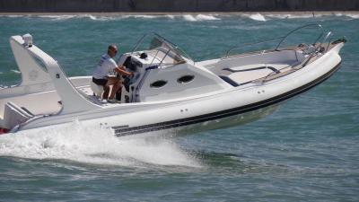 9.6m Orca Hypalon Inflatable Rib Boat Rib960B  With Cabin Console / Large Sunbed