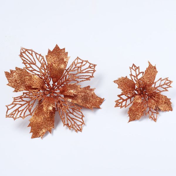 16CM Plastic Simulation Decorative Flower Christmas Wreath Perfect for DIY Hanging Christmas Party Decorations