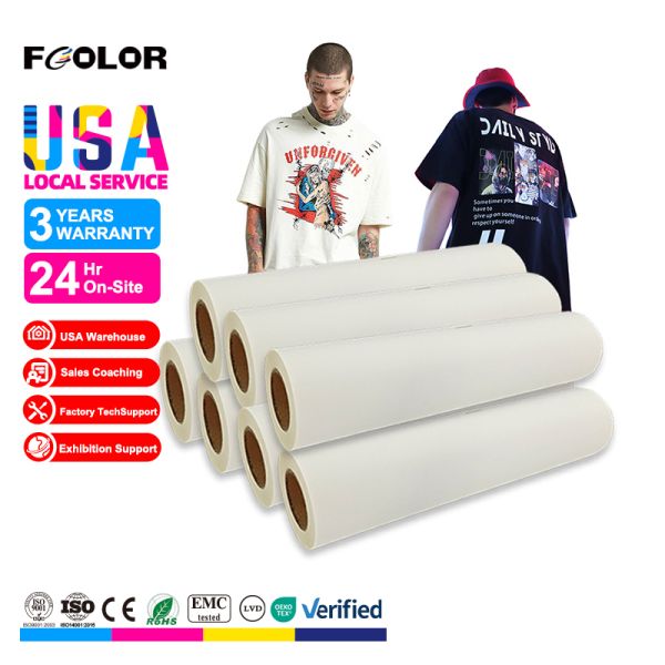 Heat Transfer PET Film Roll 60cm 30cm 100m Anti-Static DTF Film Double Sided Matte High Color Release for Epson I3200 XP600
