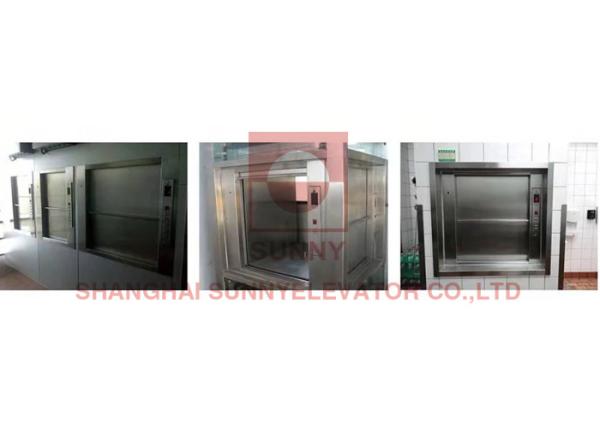 0,4m/S Cozinha Refeições Alimentador Dumbwaiter Elevador 100- 500kg Carga