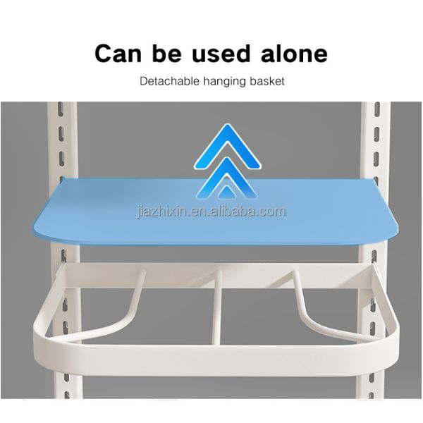 3-tier Standing Double Row Removable Display Storage Board Shelf Rack for Bathroom Kitchen Living Room Office Organizer Holder
