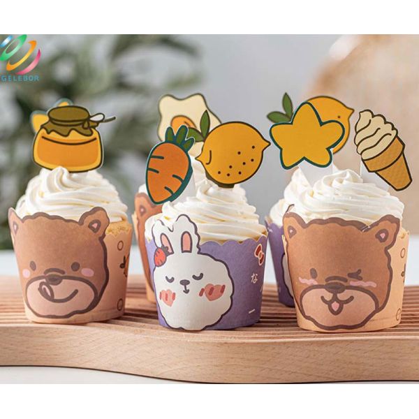 Small Muffin Paper Liners Cake Pans Tray High Temperature Resistant