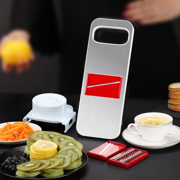 Manual Household Hand Held Vegetable Mandoline Slicer With Stainless Steel Blades