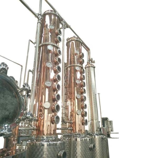 Máquina de destilação elétrica/aquecedora a vapor com controlo PLC e capacidade de 50L-2000L