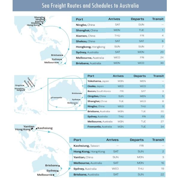 China Sea Freight Forwarder Shipping Cost Rate From China To Australia Brisbane Melbourne Sydney Fremantle Adelaide