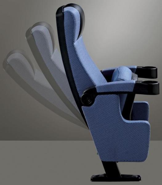 Plastic Armrest Audience Seating Chairs Home Furniture Flame Retardant Fabric ISO