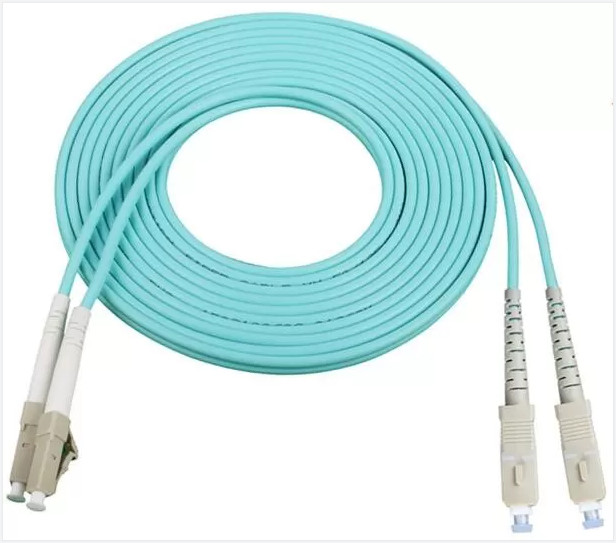 OM3 прыгун гибкого провода Aqua зеленый двухшпиндельный мультимодный CATV