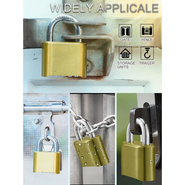 Rarlux 52mm Heavy Duty 4 Digit Code Combination Lock Zinc Alloy Outdoor Gym Locker Padlock with Hardened Shackle Model 910 China