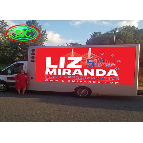 Waterproof Hd Mobile Led Truck Advertising Full Color 500cd/m2 Brightness