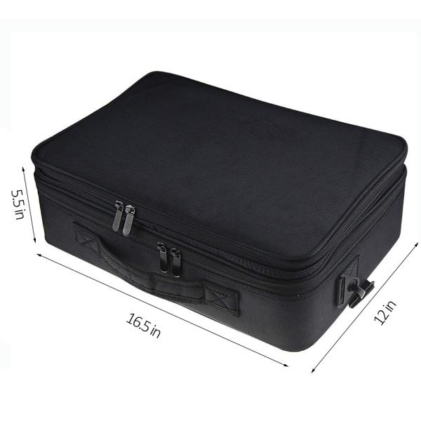 3 Layer Zipper Closure Brush Storage Box With Shoulder Strap