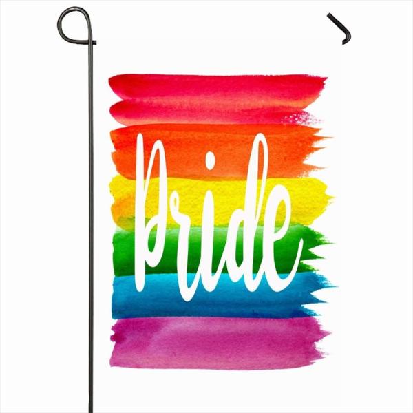 arco-íris feito sob encomenda Pride Garden Banner alegre das bandeiras de praia da transferência térmica do poliéster 100D