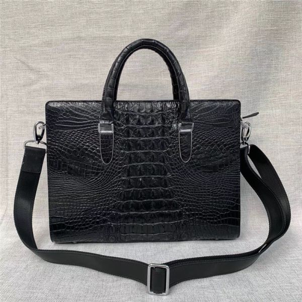 Authentic Crocodile Skin Businessmen Laptop Briefcase Genuine Alligator Leather Male Large A4 Portfolio Handbag
