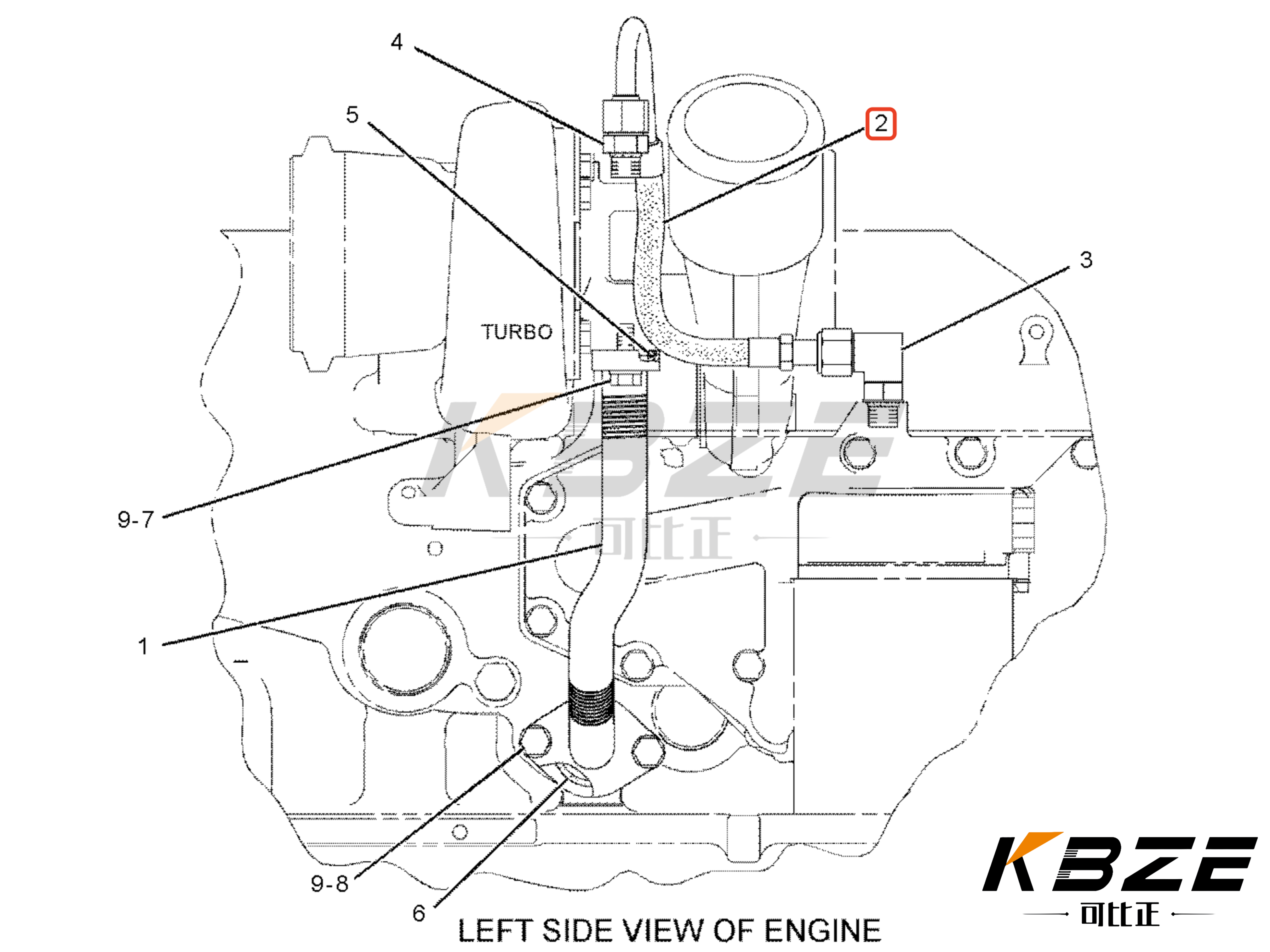 3126B C7 C9 C9.3 KBZE TURBO OIL TUBE CA2051332 205-1332 2051332 для экскаватора E322 E324 E325