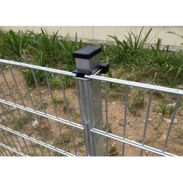 Industry 2m Height Steel Welded Wire Fencing Security Metal With Round Post
