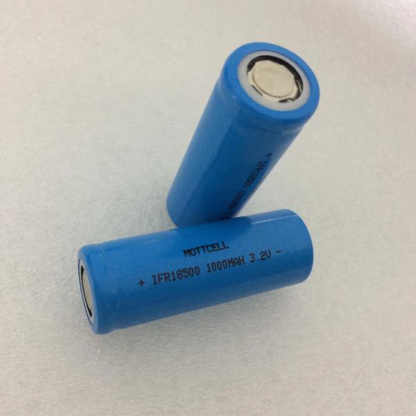 IFR 18500 Lifepo4 Bateria 3.2v 1000mah Células de bateria para luz solar Certificado CE