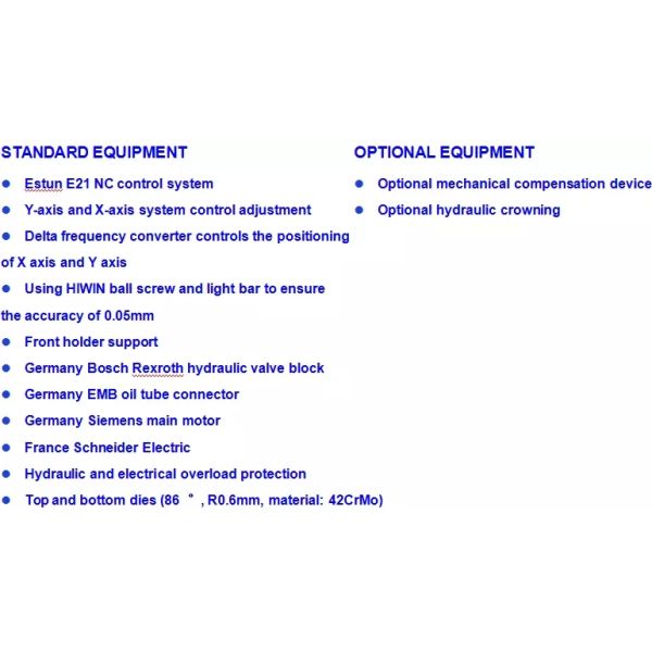 320mm Throat Depth NC Hydraulic Press Bending Machine