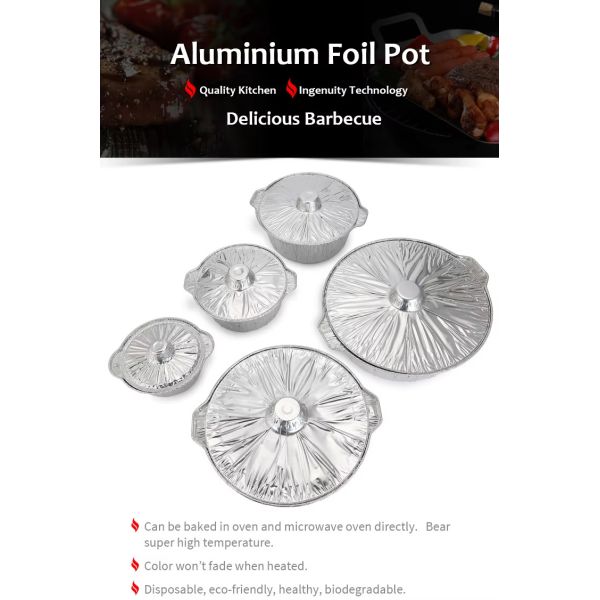 Одноразовый круглый алюминиевый табак из фольги для тяжелой работы