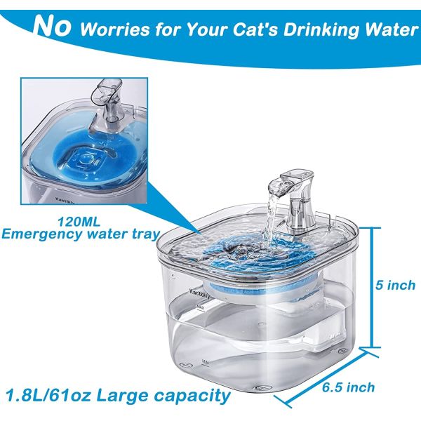 Автоматический фонтан любимца нержавеющей стали распределителя воды собаки