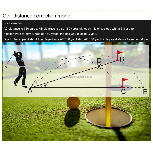 Instrumento de medición de distancia de golf de 500 Yd longitud de onda láser digital 905nm