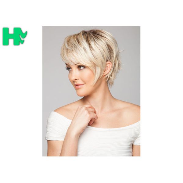 New Arrival Sale Popular Light Blonde Synthetic Natural Look Short Wig