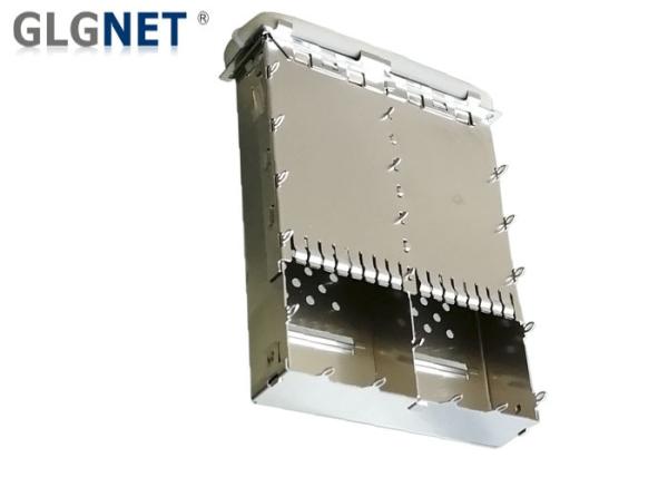 QSFP14 Connector 2 Ports QSFP Cage Copper Alloy With EMI Gasket Mates