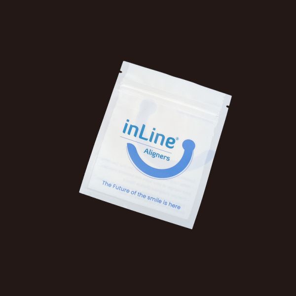 Matte Black Small Reusable Ziplock Packaging Bags For Clear Invisible Aligners Bag Orthodontic Remover Packing Bags