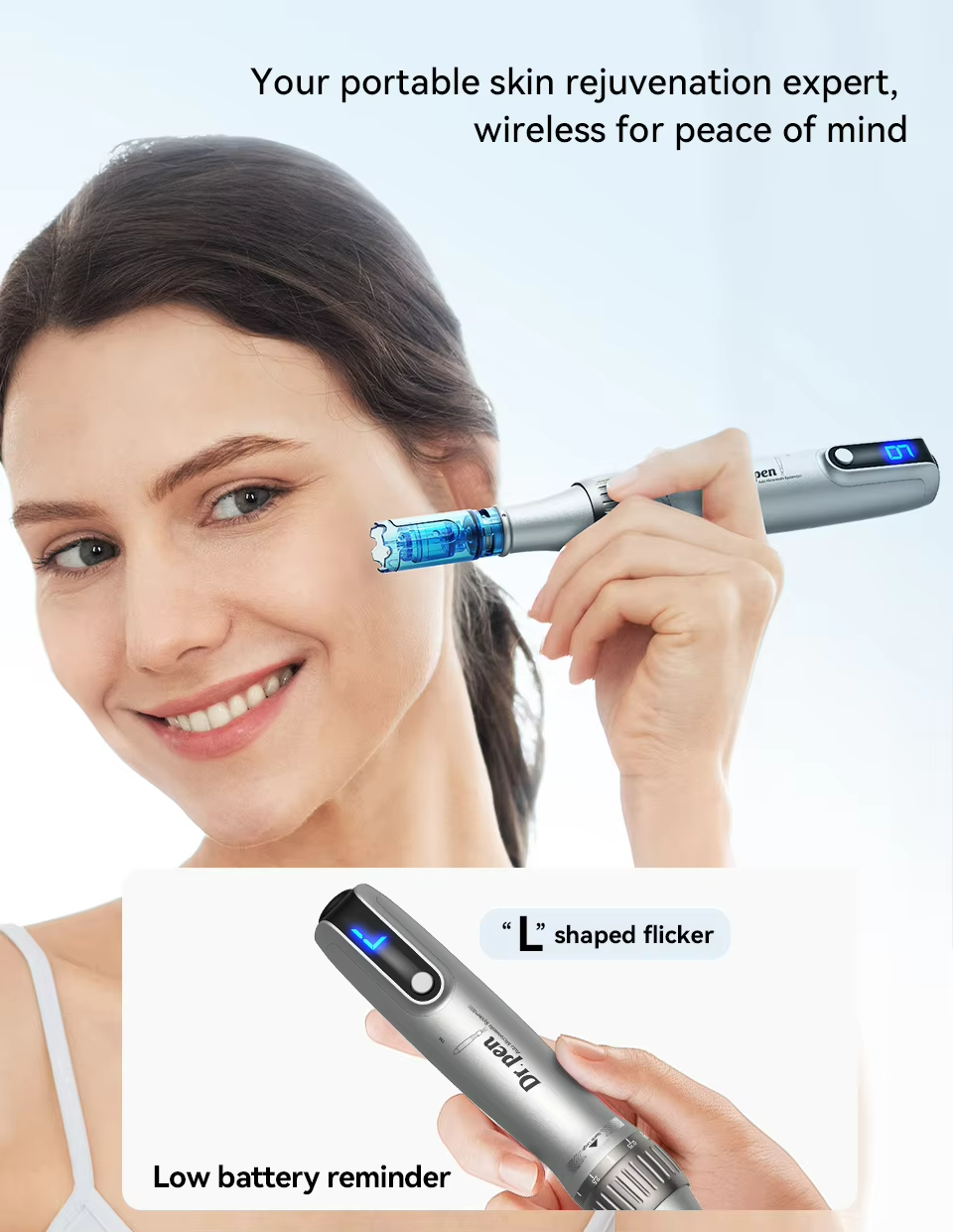 Microneedling Derma Pen Wireless Electric Microneedle Device For Improving Skin Firmness Radiance And Promoting Nutrient Absorption