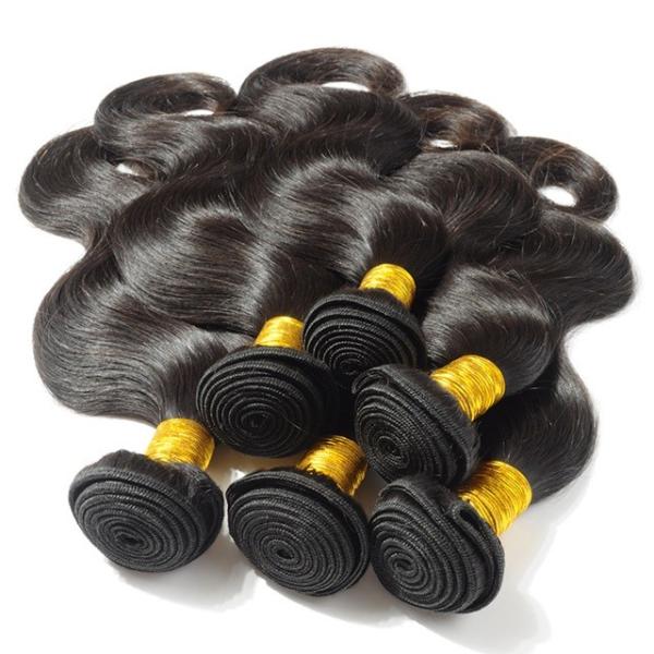 Non Processed Virgin Human Hair Bundles Brazilian Body Wave No Synthetic
