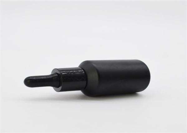 In Stock Black Frosted Small Glass Dropper Bottles With 18/410 Neck Size