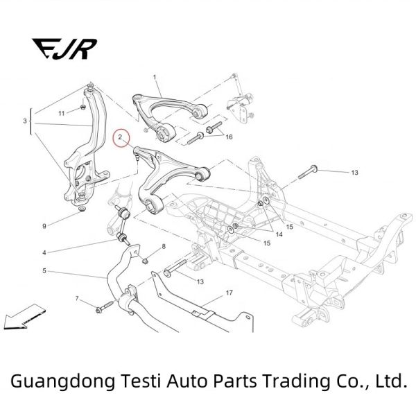 Auto Suspension System Lower Control Arm For Levante 670031993 670102479 670106362