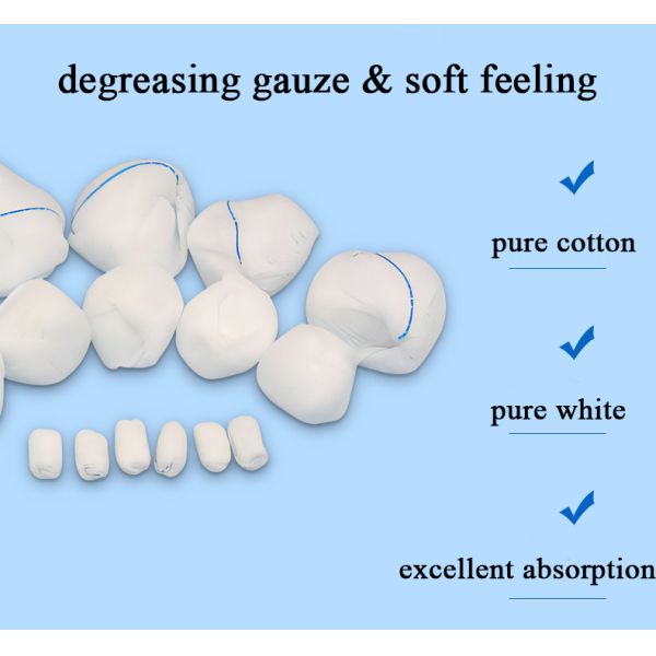 Стерильный медицинский шарик марли хлопка с размера 100% хлопок шарика арахиса потока рентгеновского снимка хирургией потока устранимого множественного голубой