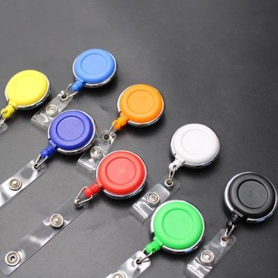 Deyi Reel de crachá de PVC retrátilCarabiner e cinturão Clip Reels de crachá retrátil com chaveiro para funcionário de escritório médico N
